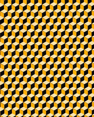 GW 'Cubi giallo/nero' Patterned Paper