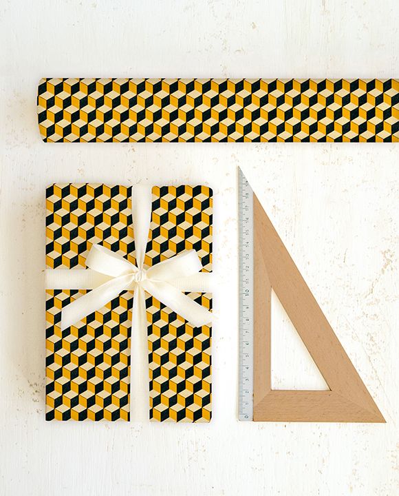 GW 'Cubi giallo/nero' Patterned Paper