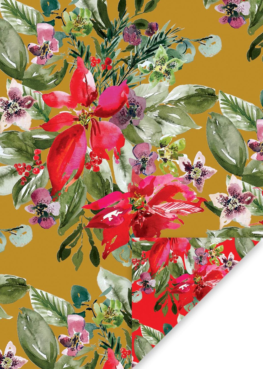 GWX FLAT WRAP PLUSH POINSETTIA