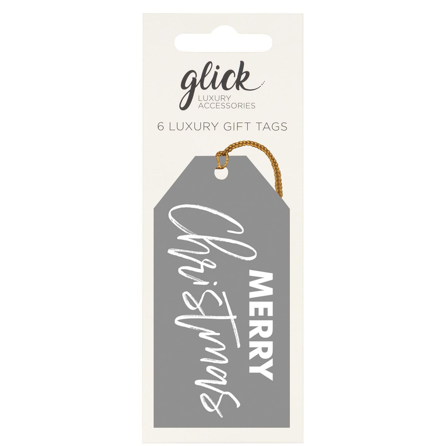 GTX MULTIPACK TAG (6) CHRISTMAS SCRIPT SILVER