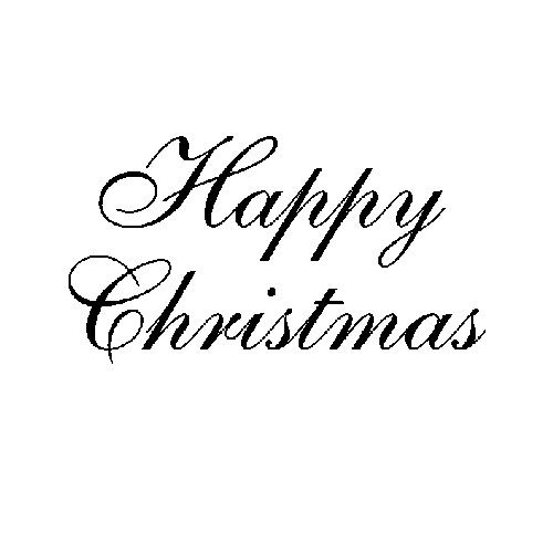 RSX Scripted 'Happy Christmas' - Traditional Wood Mounted Stamp