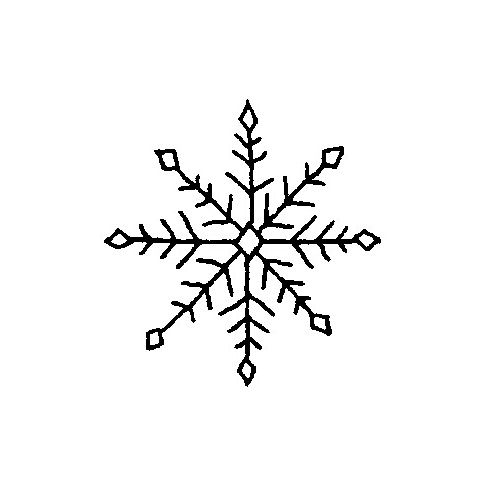 RSX Tiny Flake - Traditional Wood Mounted Stamp