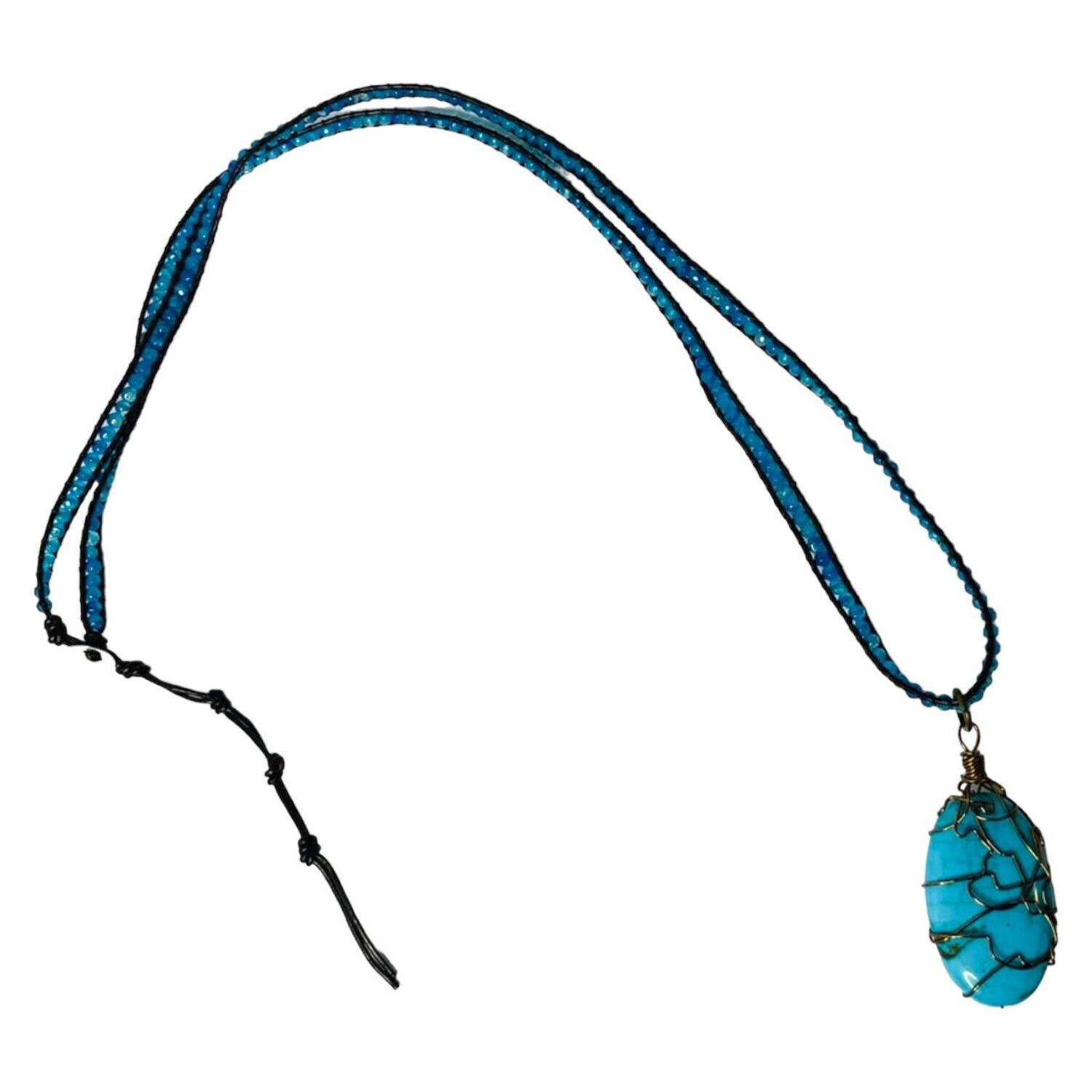 Wrap Necklace (Turquoise Stone)