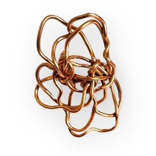 Copper Twisted Abstract Ring