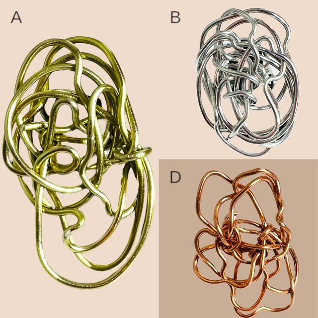 Copper Twisted Abstract Ring