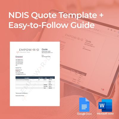 NDIS Quote Template + Easy-to-Follow Guide