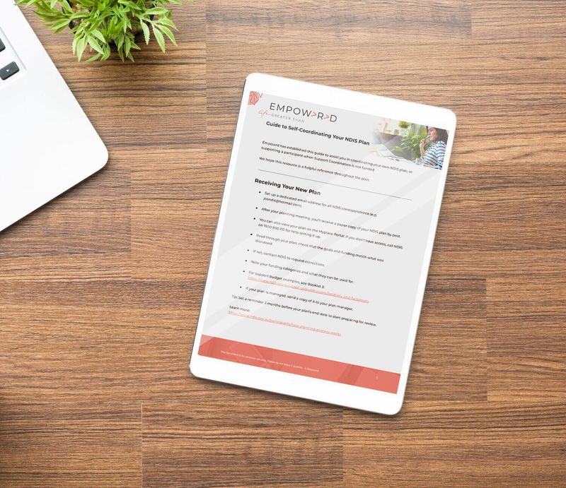 Guide to Self Coordinating your NDIS Plan