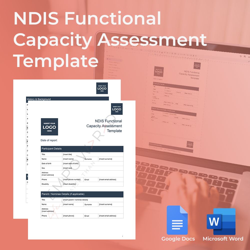 NDIS Functional Capacity Assessment Template – Editable & Professional