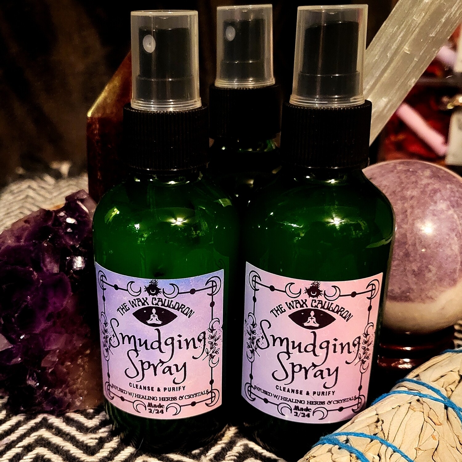 Cleansing Smudge Spray - Clear negative vibes 4oz