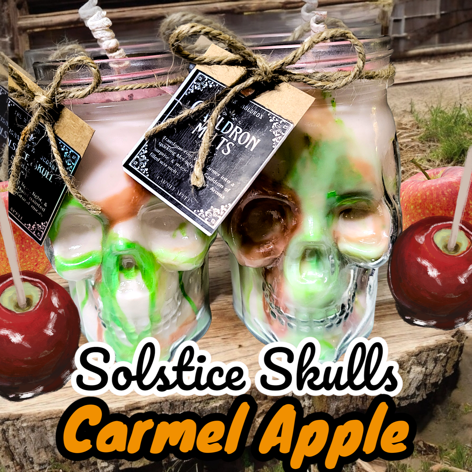Solstice Skull Candle-Caramel Apple