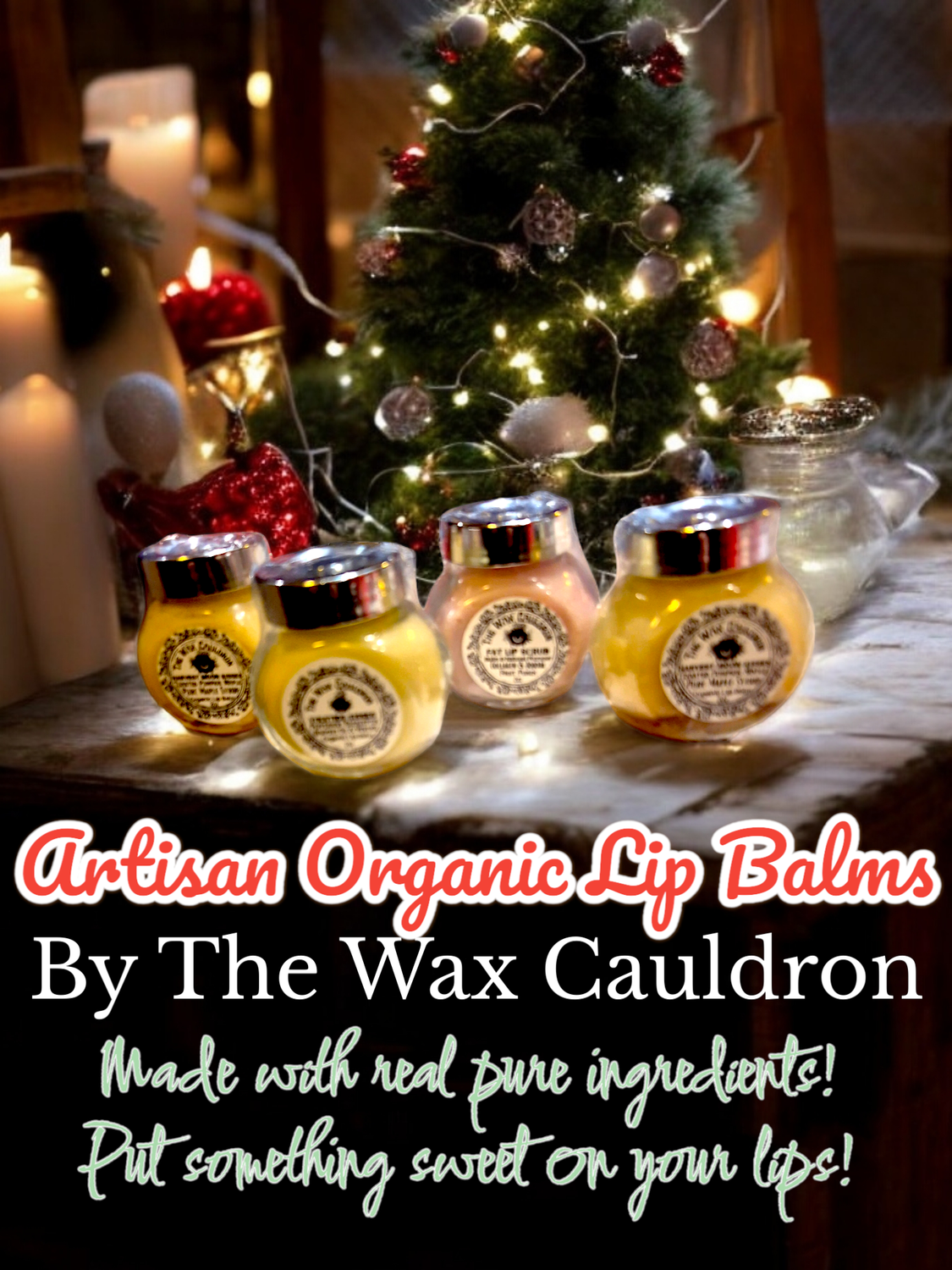 Artisan Organic Lip Balm Holiday Gift Set