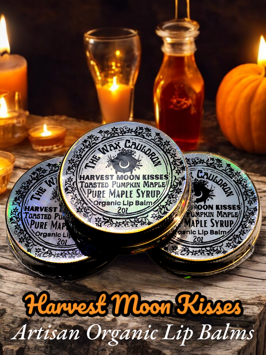 Harvest Moon Kisses Lip Balm Tin