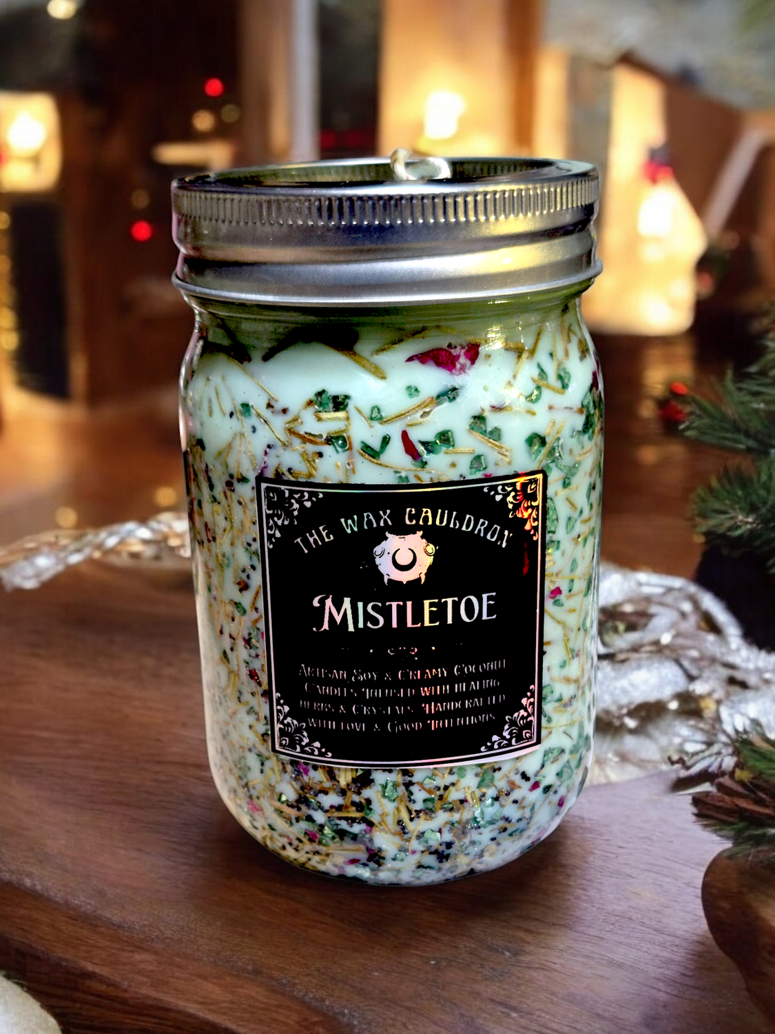 Mistletoe Gourmet Mason Jar Candle