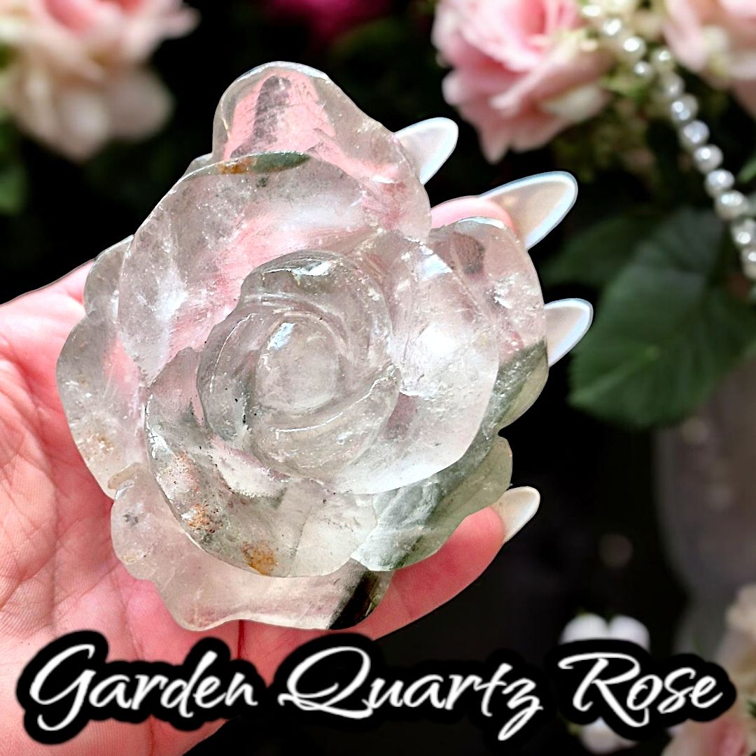 Garden Quartz Rose carving