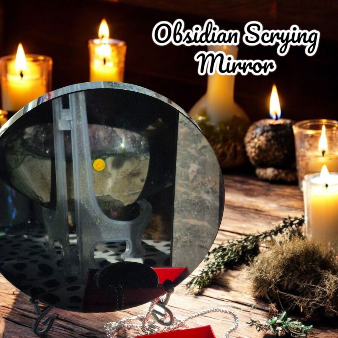 Obsidian Scrying Mirror - Large