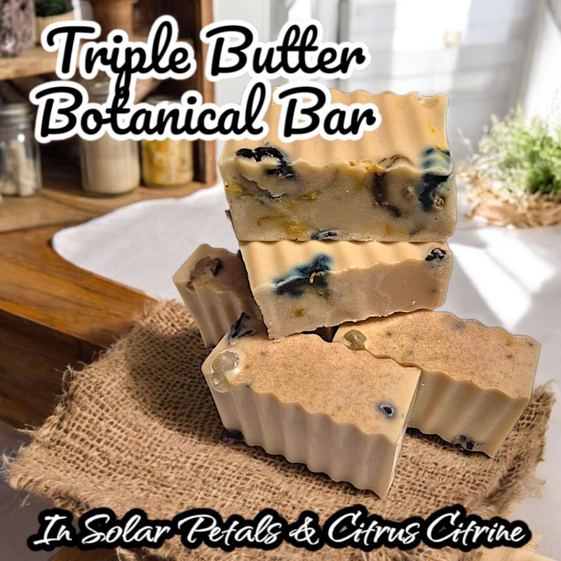 Triple Butter Botanical Artisan Soap Bar