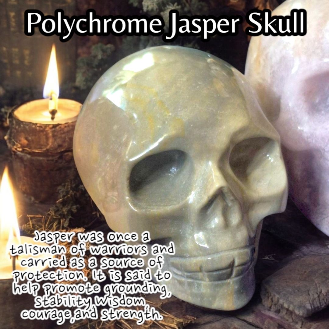 Polychrome Jasper Skull