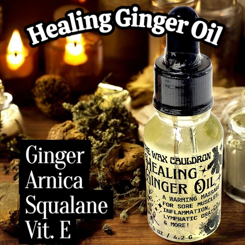 The Wax Cauldron Ginger Oil- 1/2 oz dropper bottle