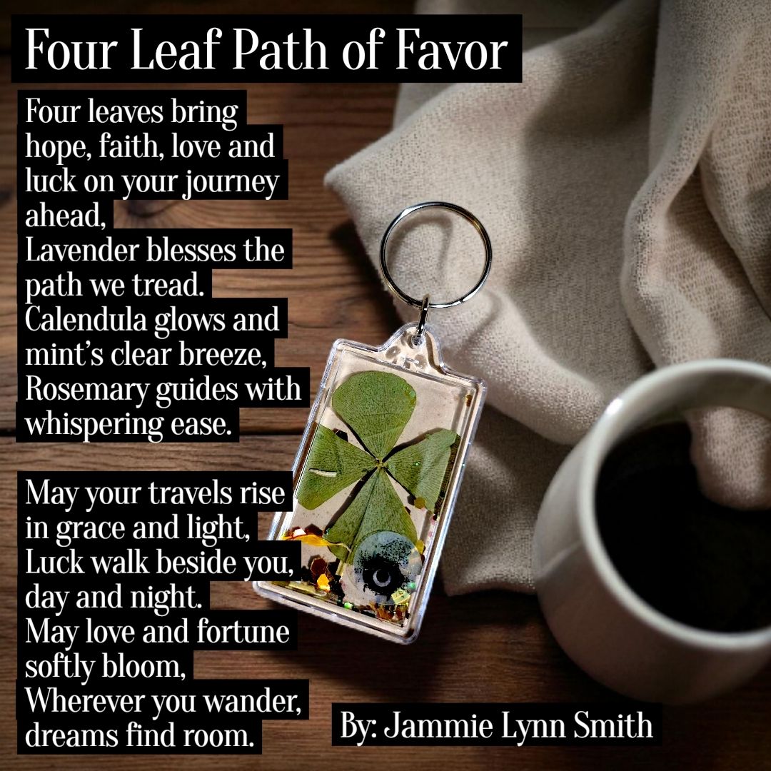 Lucky Four Leaf Clover Charmed Keychain  gift set Lucky Four Leaf Clover Charmed Keychain  gift set