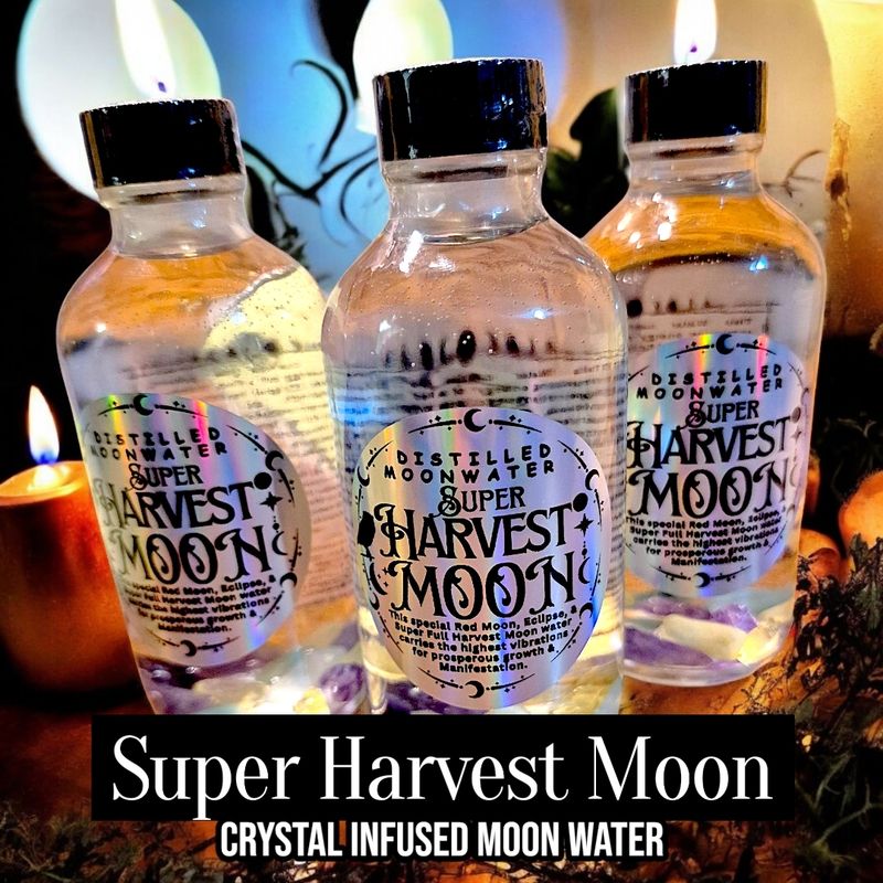 Harvest Super &amp; Eclipsed Full Moon Water