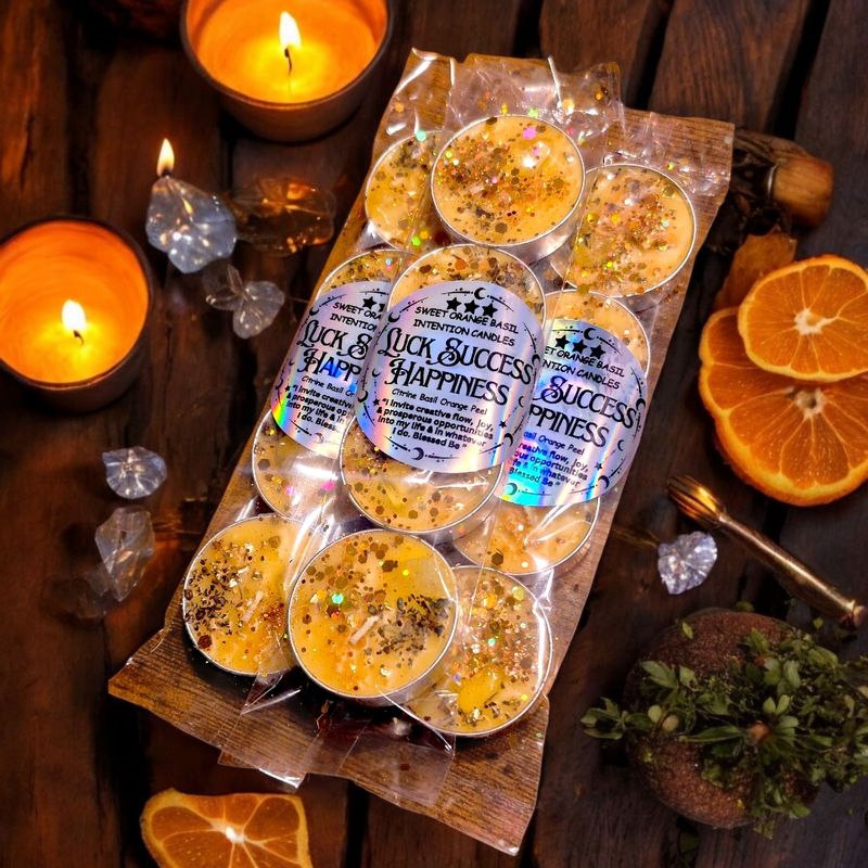 Ritual Intention Candle Set- Luck, Success, Happiness