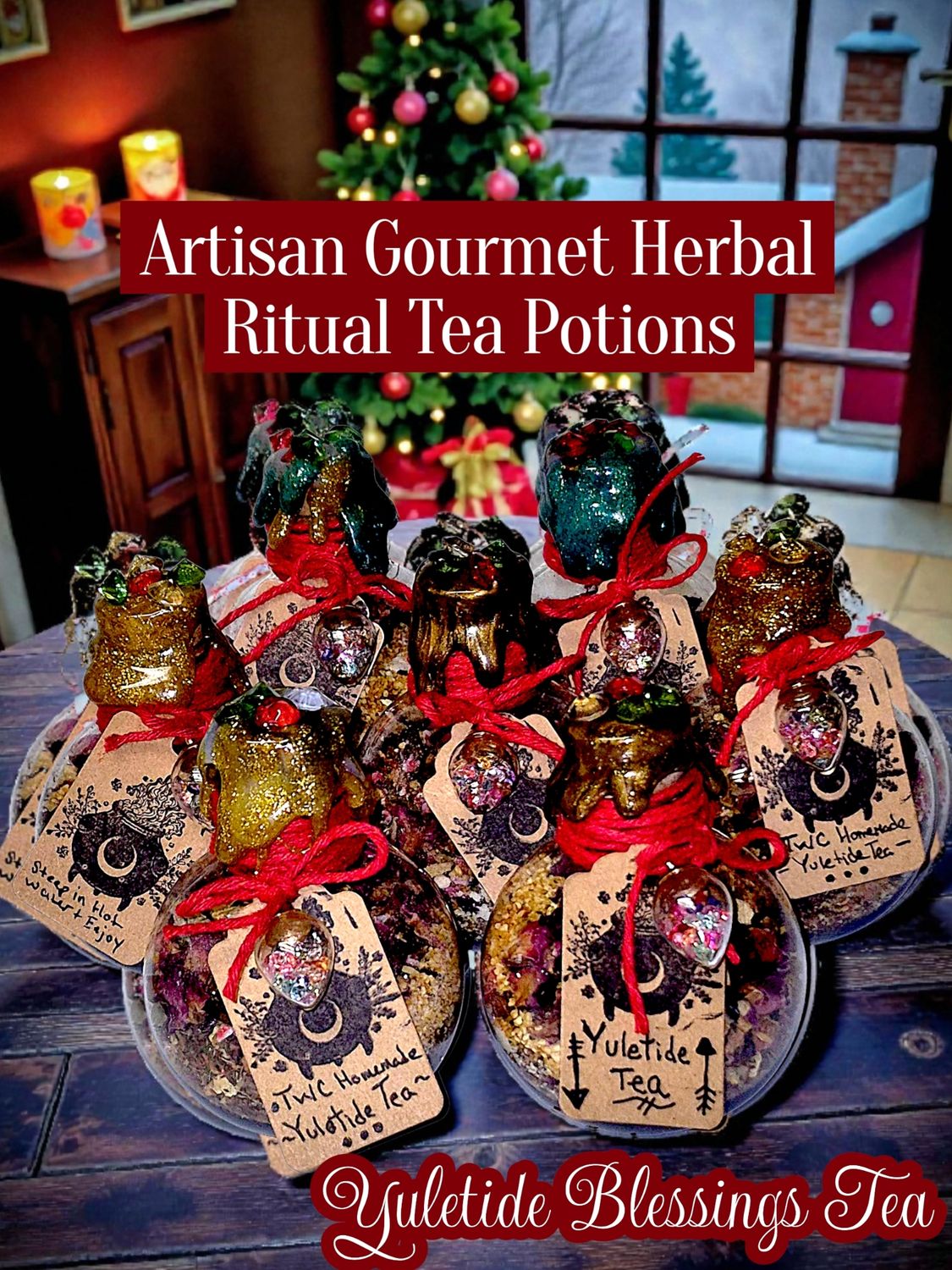 Yuletide Blessings Tea- Artisan Gourmet Herbal Ritual Tea Potions