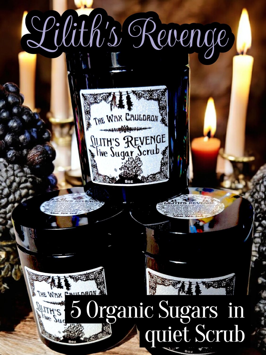 Lilith's Revenge- Artisan 5 Sugar Foaming Sugar Scrub Lilith's Revenge- Artisan 5 Sugar Foaming Sugar Scrub