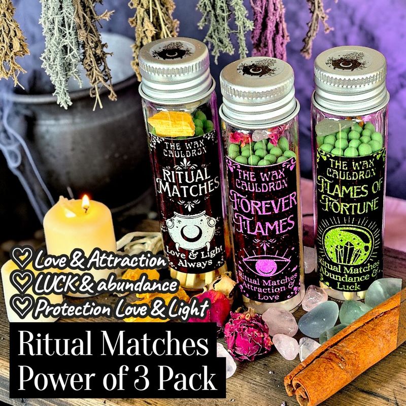 Ritual Matches Bottled &amp; Blessed for candles, meditation, Alter Tools, Gifts