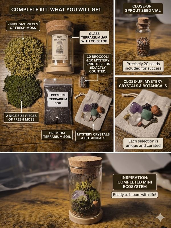 DIY Mini Mystery Crystal Terrarium kit DIY Mini Mystery Crystal Terrarium kit