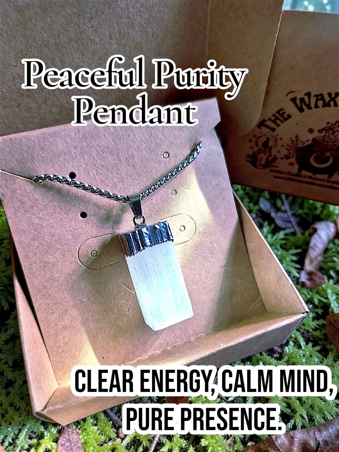Peace and Purity Pendant- Selenite Gypsum necklace Peace and Purity Pendant- Selenite Gypsum necklace