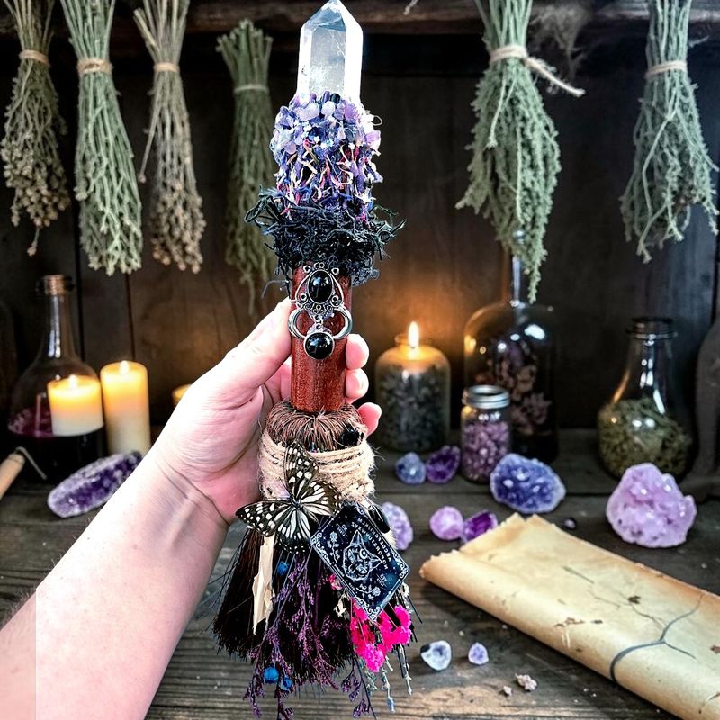 Earth Spirit Besom OOAK Ritually crafted broom Earth Spirit Besom OOAK Ritually crafted broom