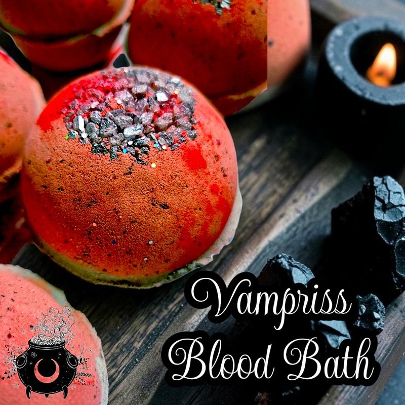 Vampriss Blood Bath- Artisan Gothic Horror Bathbomb 4inch