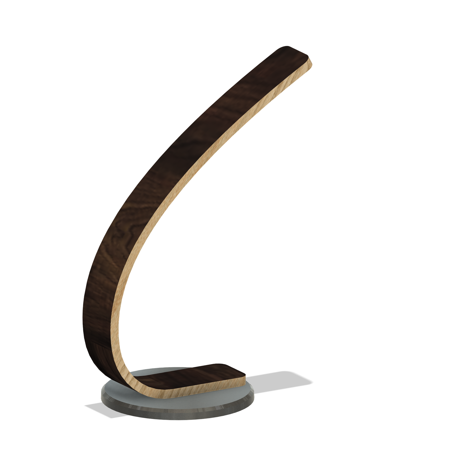 Bedside bent wood Lamp with base