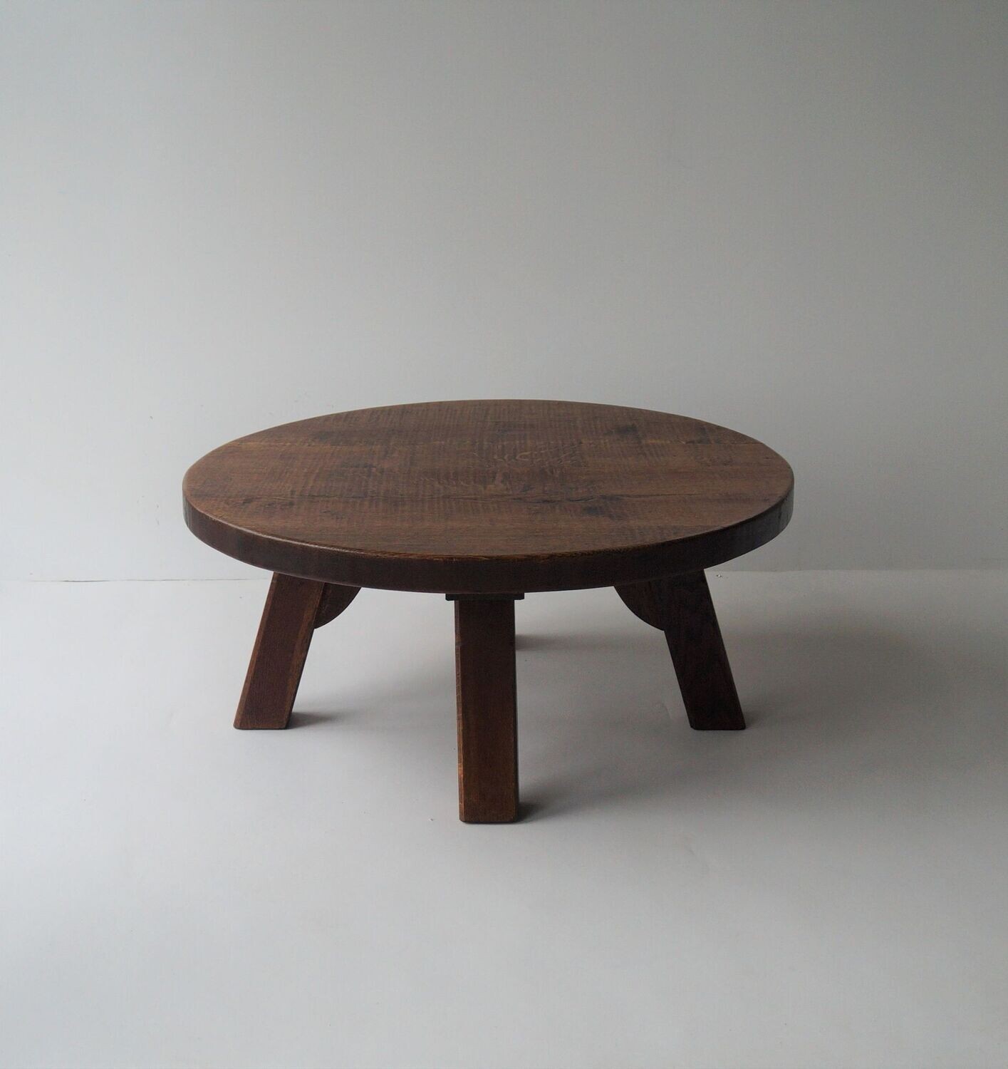 Brutalist Oak Coffee Table, 1960s