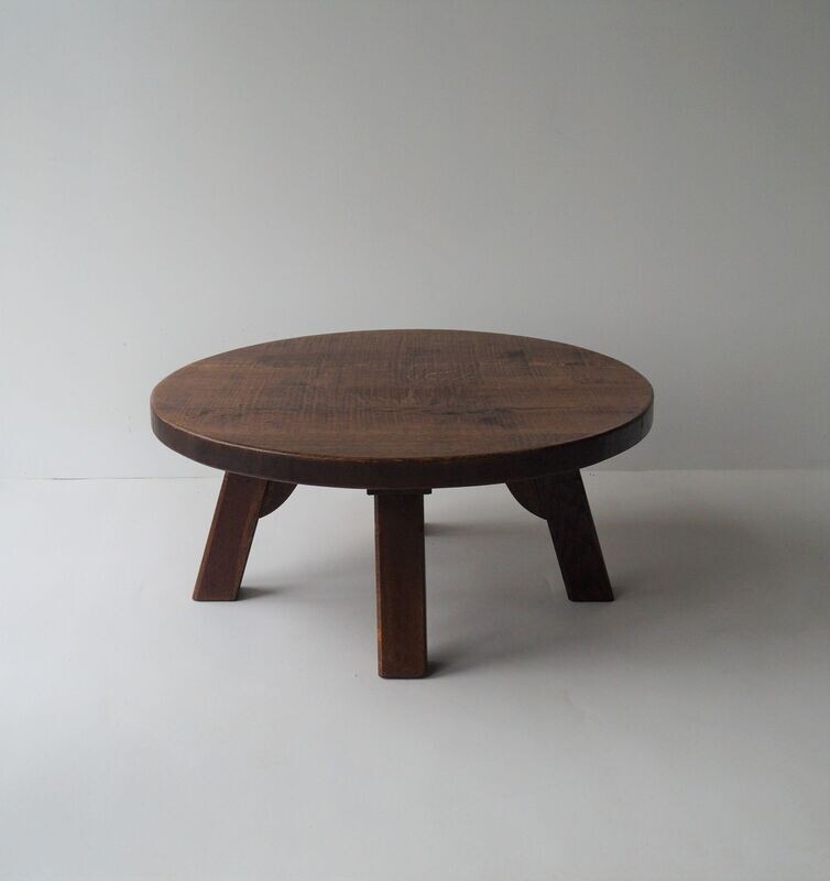 Brutalist Oak Coffee Table, 1960s