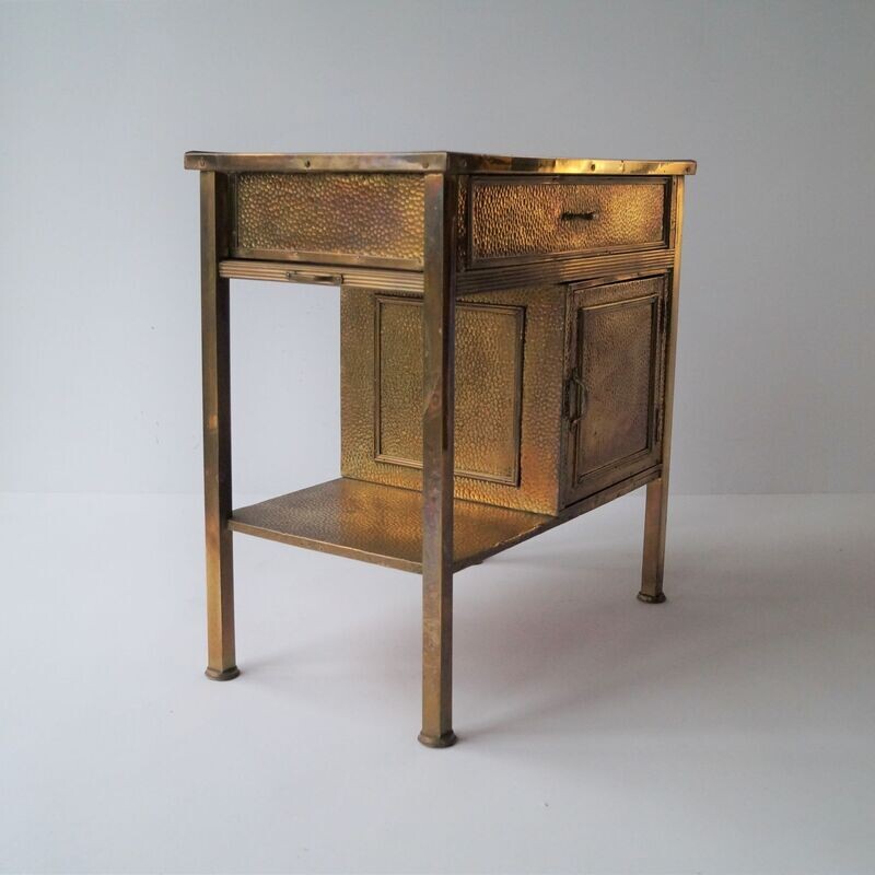Hand crafted tea cabinet in copper,  1930s