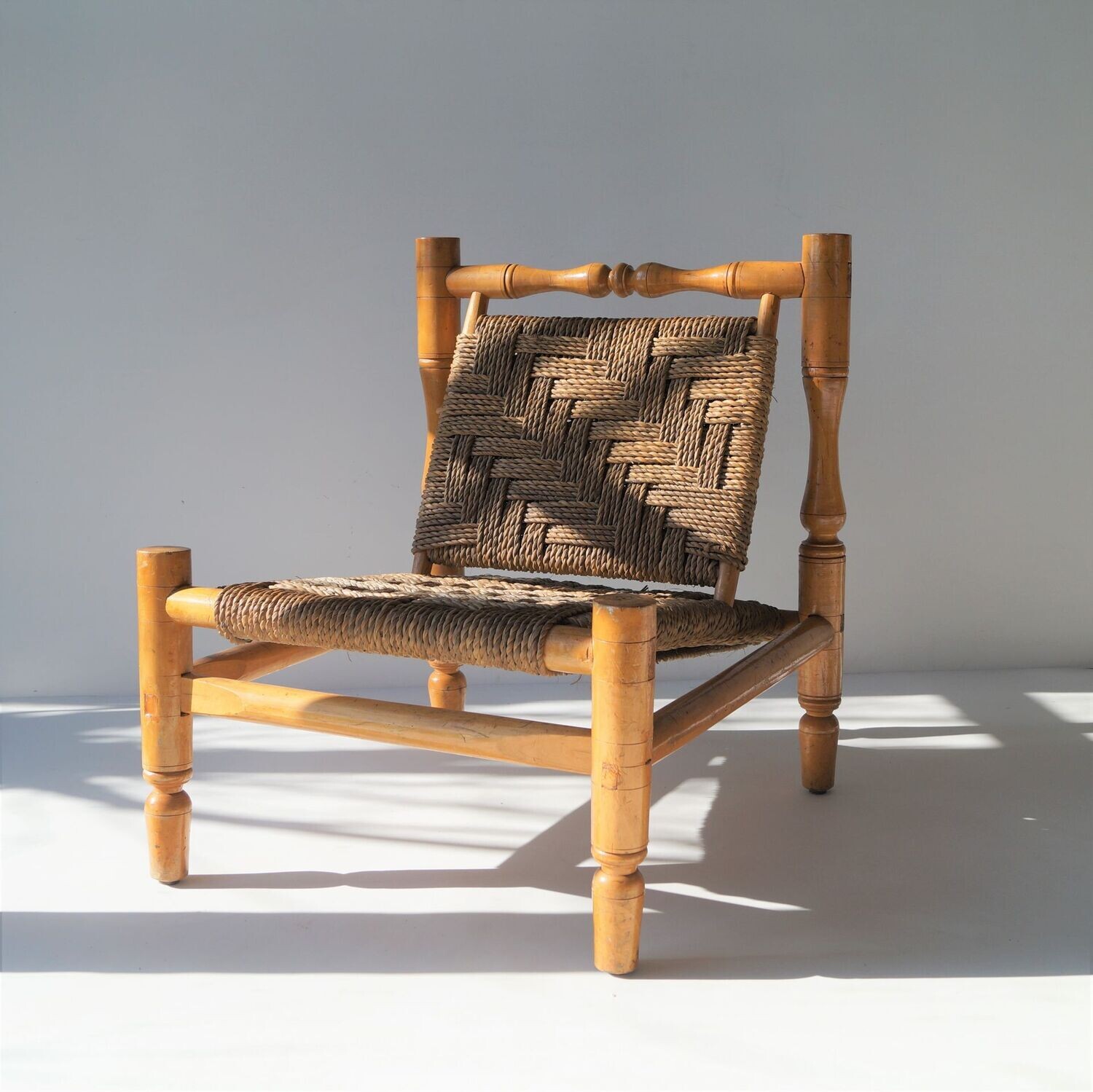 French Loungechair in style of Audoux & Minet, 1950s