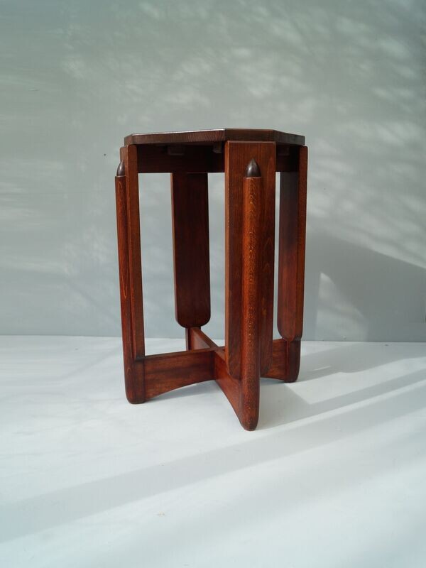 Dutch Art Deco Amsterdam School Side Table, 1920s