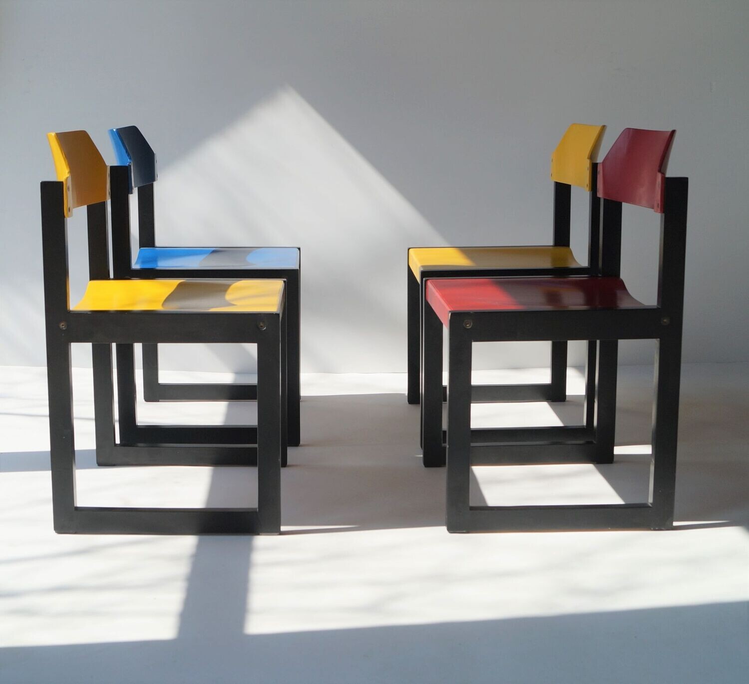 Mid century modern dining chairs by Rainer Schell,  1960s