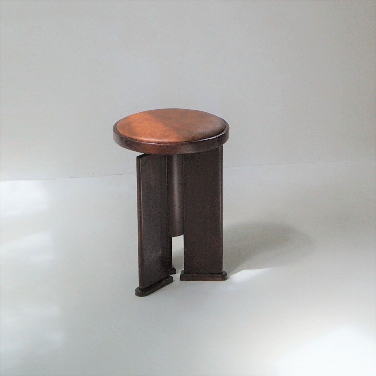 Dutch Art Deco piano stool with a modernist design, 1950s