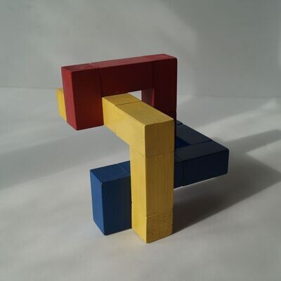 Vintage De Stijl constructivist sculpture, Netherlands, 1960s Vintage De Stijl constructivist sculpture, Netherlands, 1960s