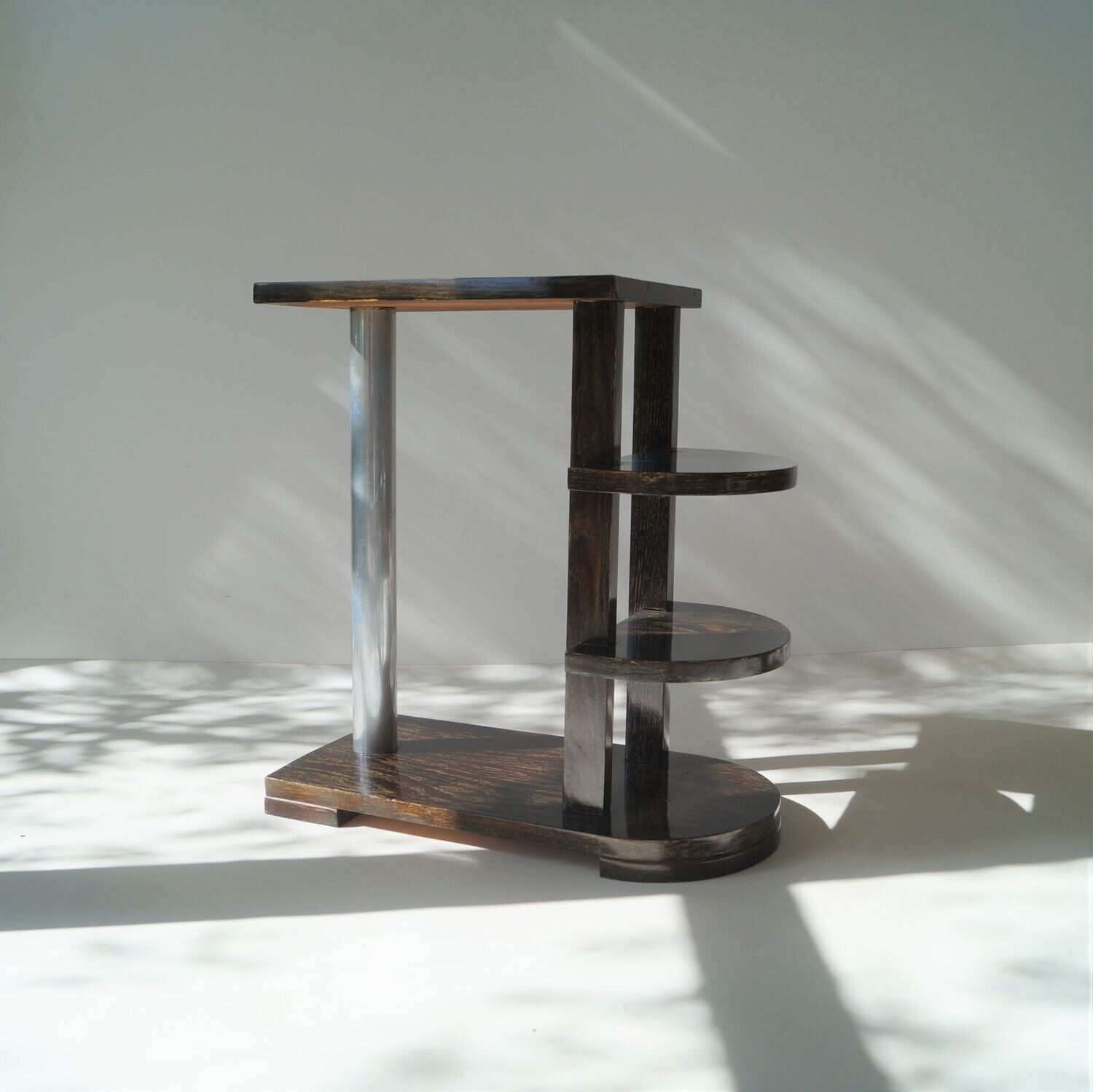 Asymmetrical modernist sidetable by Michel Dufet, 1930s