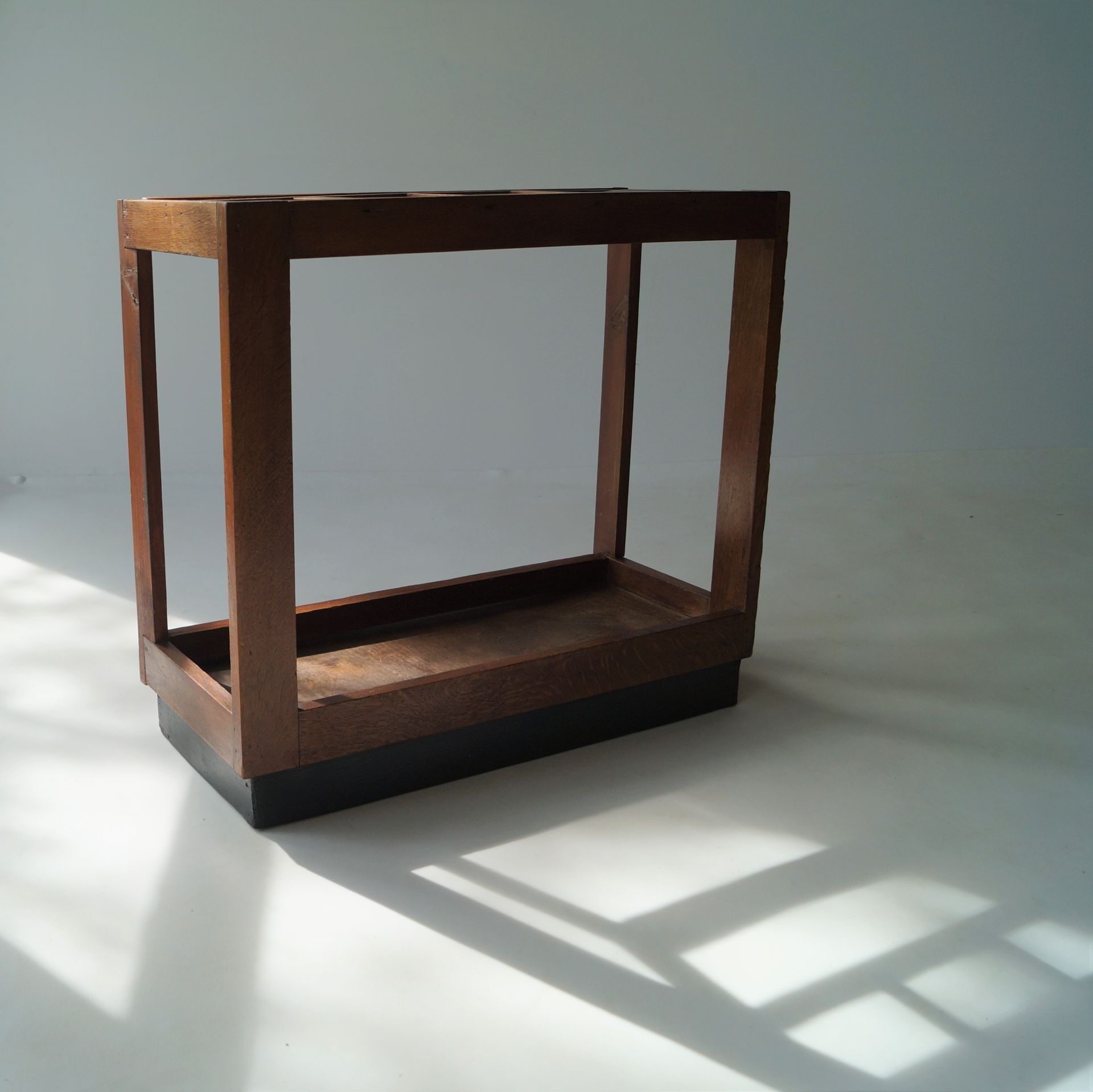 Dutch Art Deco Oak Modernist Umbrella Stand, 1920s
