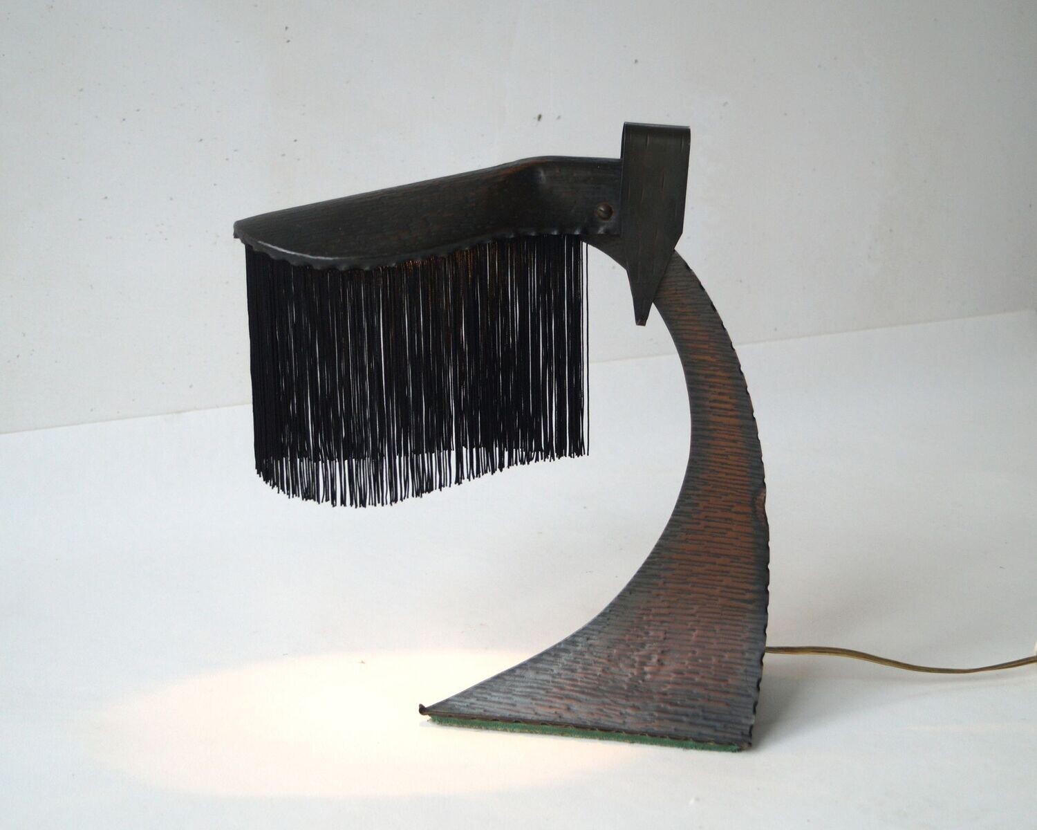 Amsterdam School copper desk lamp by Hendrik Methorst, 1920s