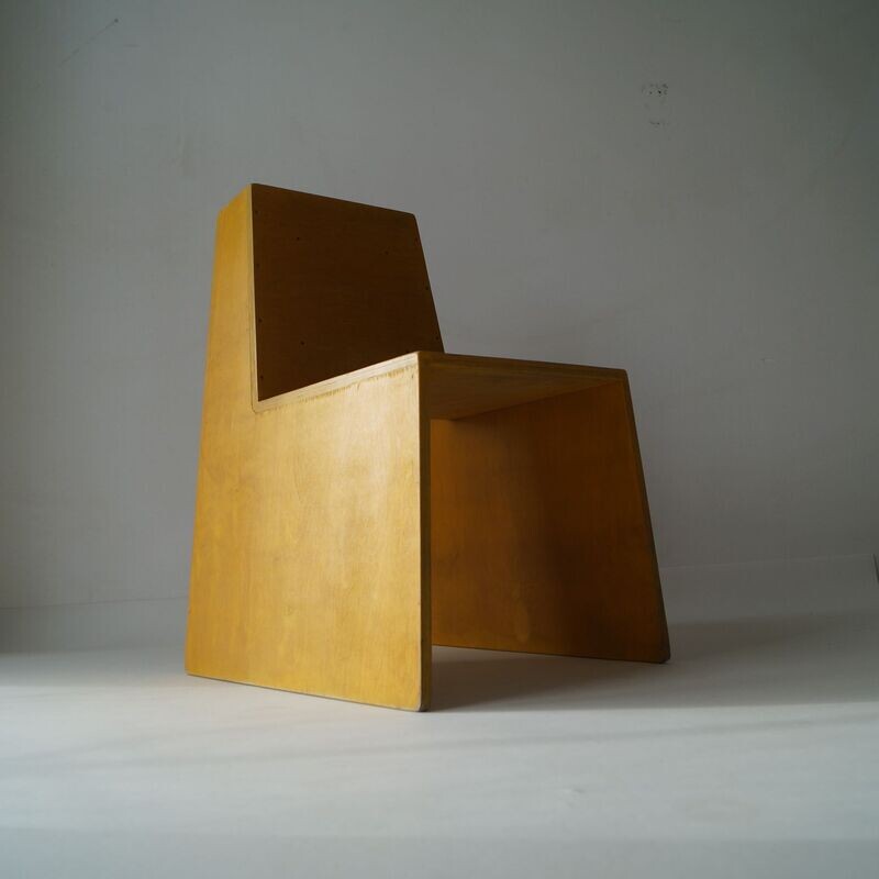 Modernist Dutch Plywood chair, 1970s, Netherlands