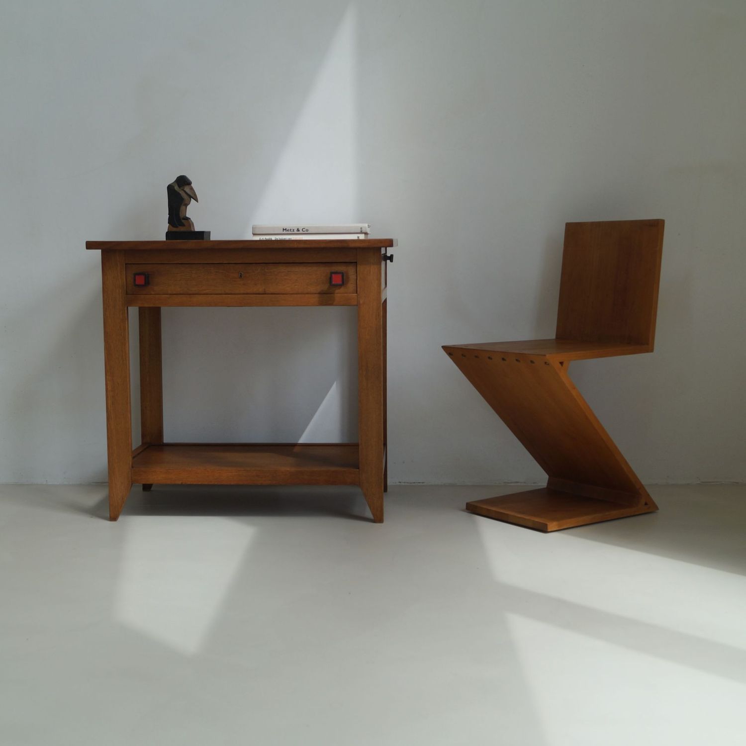 Haagse School Dutch Art Deco side or serving table by Wouda for Pander, 1920s