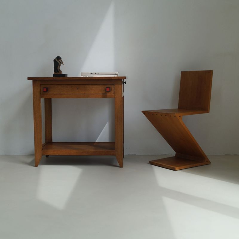 Haagse School Dutch Art Deco side or serving table by Wouda for Pander, 1920s