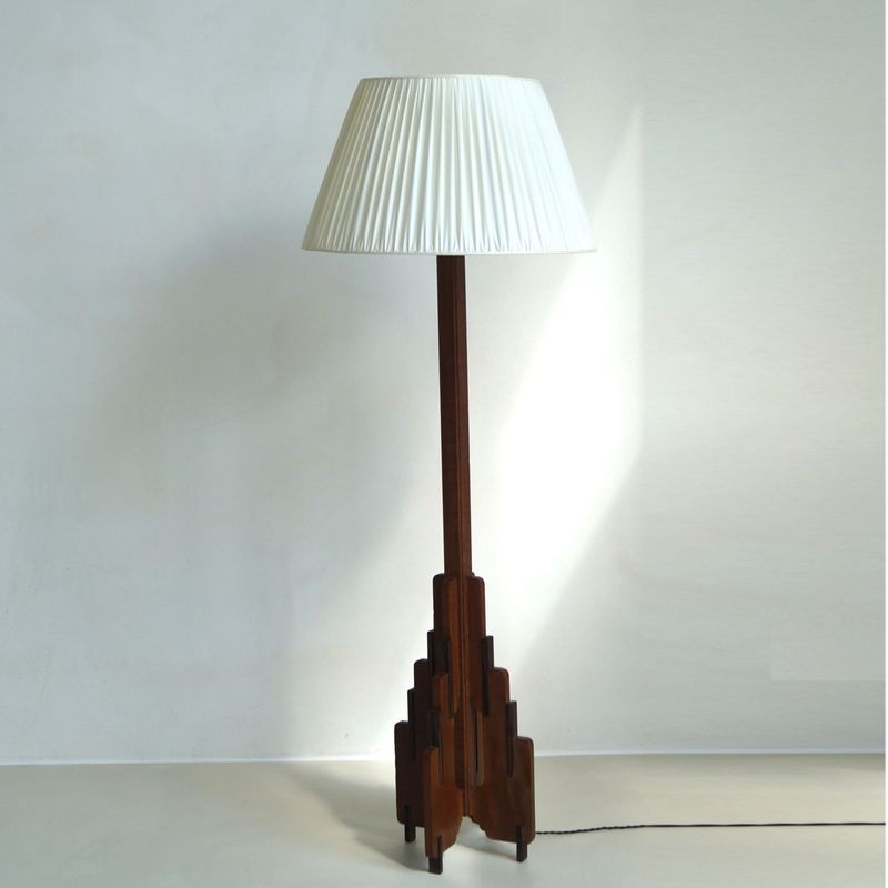 Dutch Art Deco Floor Lamp, P.E.L. Izeren for De Genneper Molen, 1920s