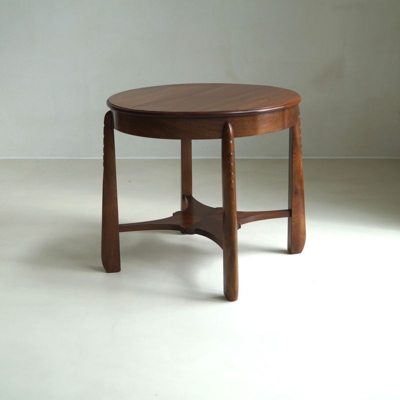Dutch Art Deco Amsterdam School coffee table with a sculptural design, 1920s