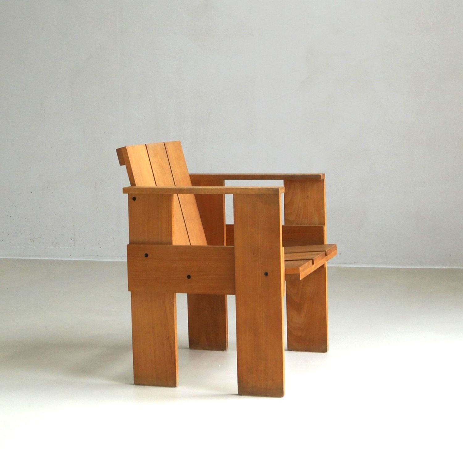 Dutch Modernist Gerrit Rietveld for Cassina Crate Chair, 1970s